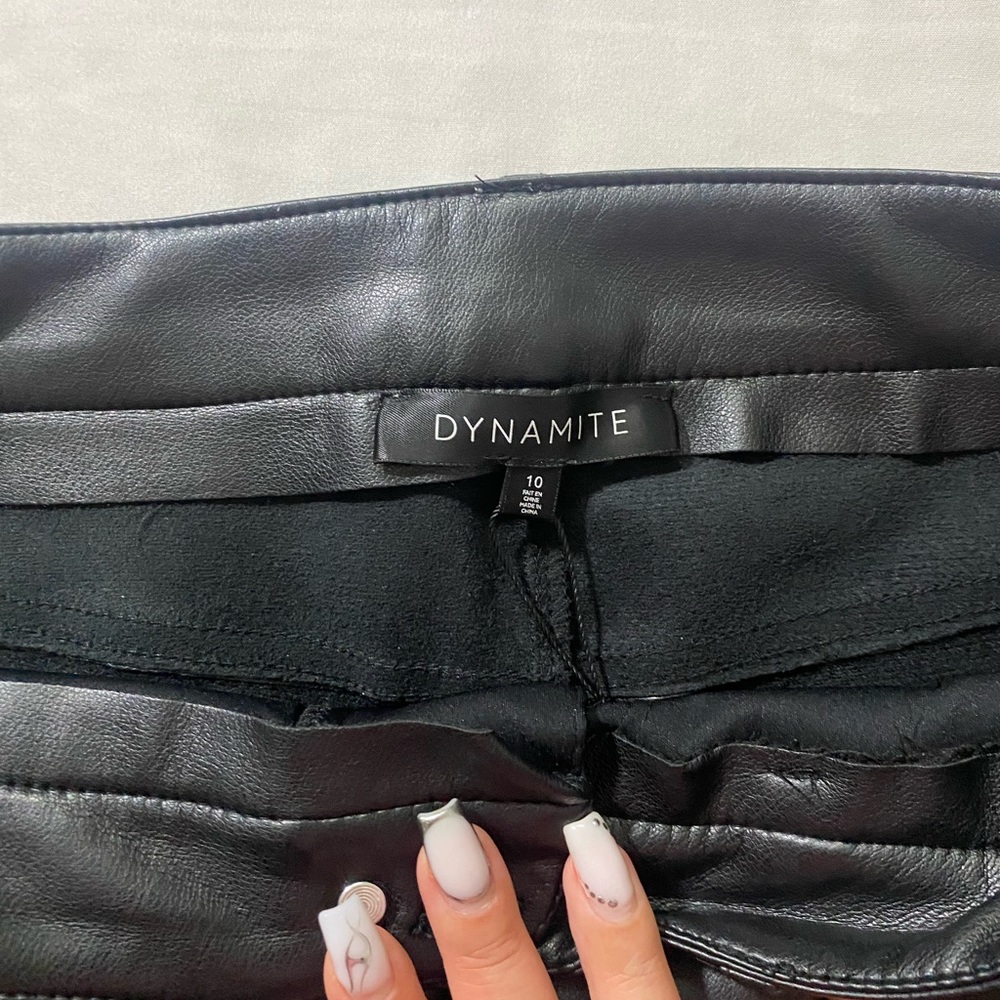 Dynamite Faux Leather Straight Pants - Picture 6 of 15